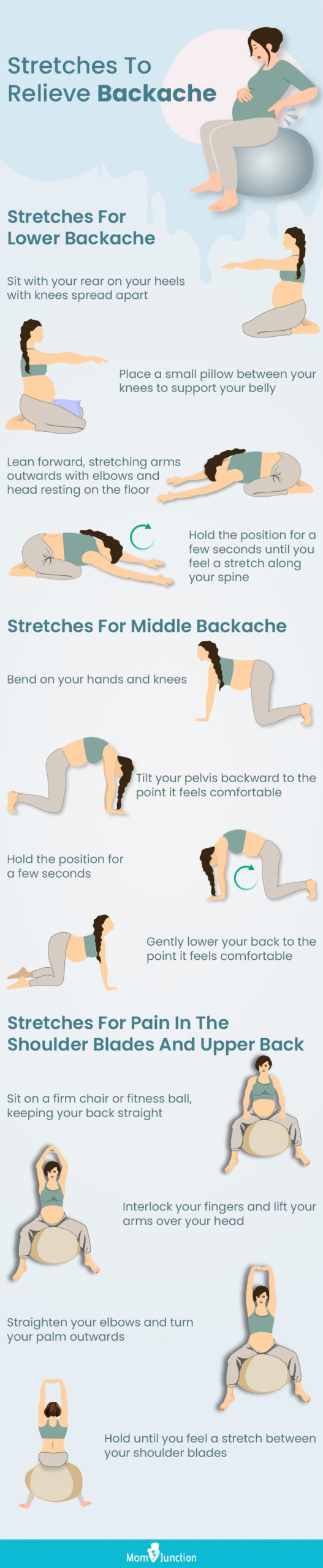 stretches to relieve backache [infographic]