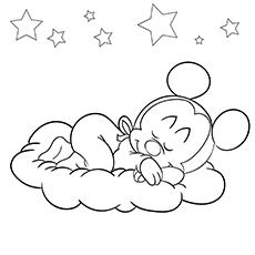 coloring pages baby mickey and minnie mouse