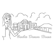 Barbie Dream House Coloring Page