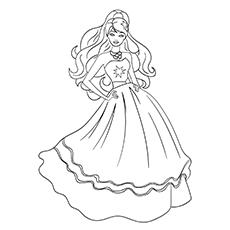 Barbie Fashion Fairytale Coloring Page