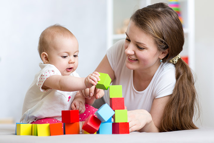 Blocks Play activities for 7 month old baby
