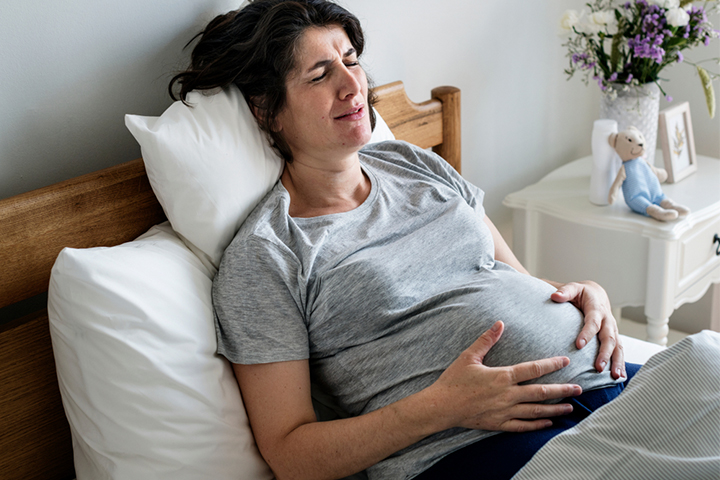 Braxton Hicks contractions are false contractions that usually begin around the sixth week