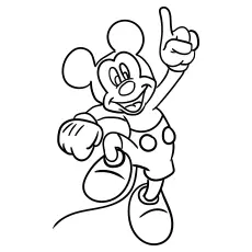 Dancing Mickey Mouse Coloring Page