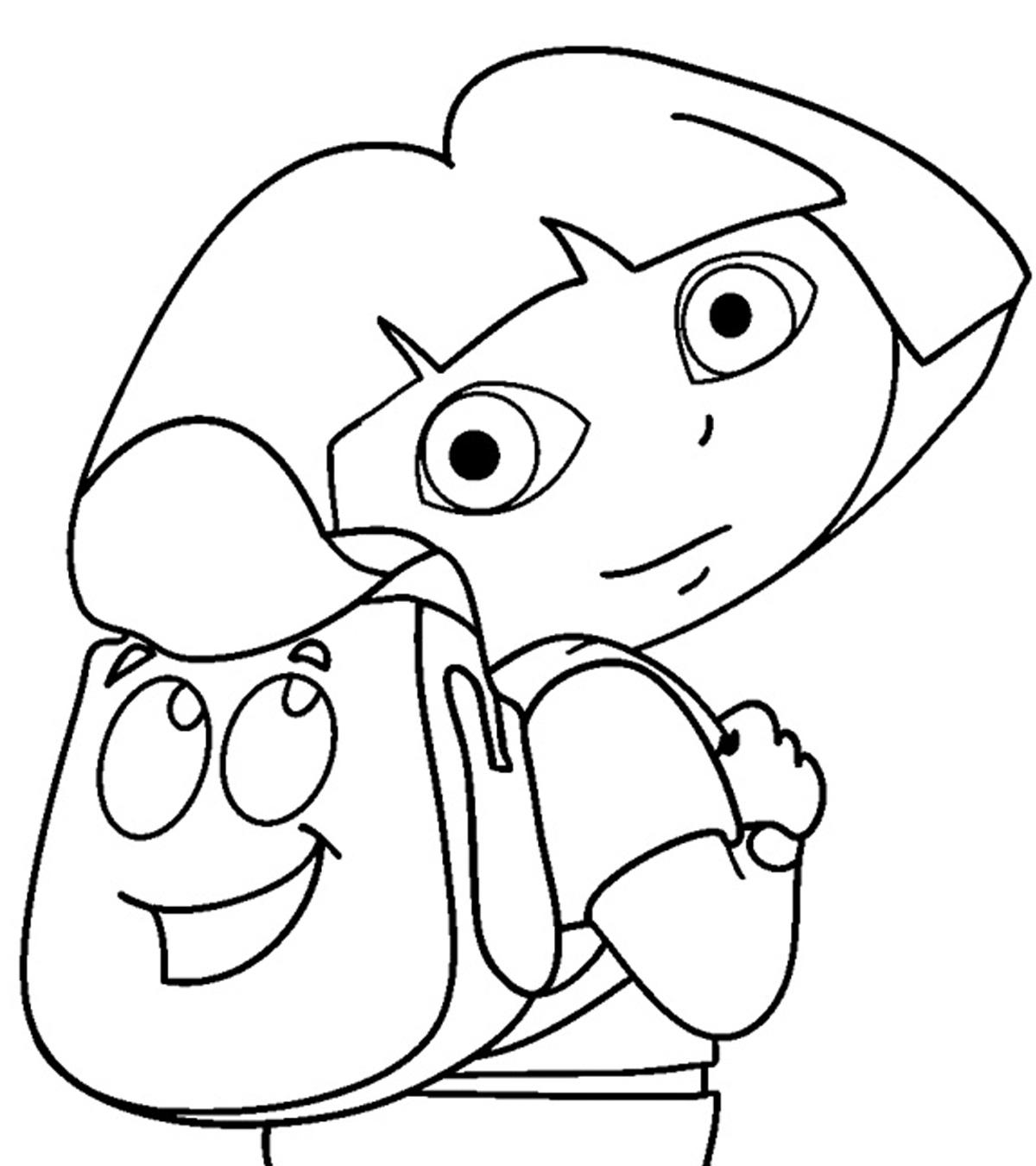 870 Top Simple Dora Coloring Pages For Free