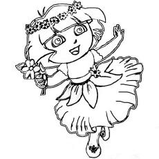 dora halloween printable coloring pages