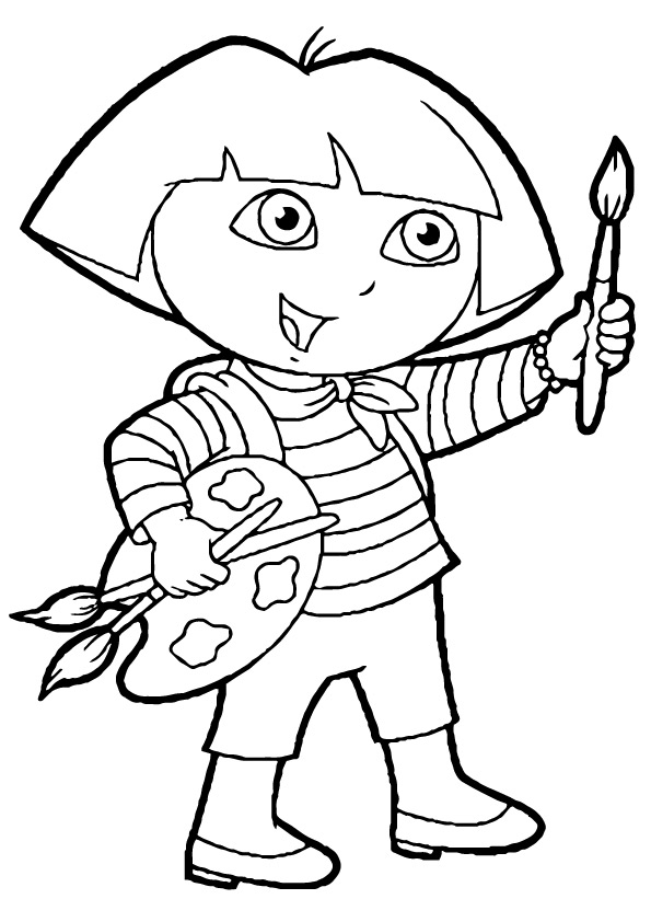 Dora-is-ready-for-Painting