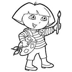 Dora-is-ready-for-Painting