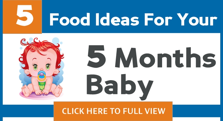 Feeding the right amount of food for 5 months old baby
