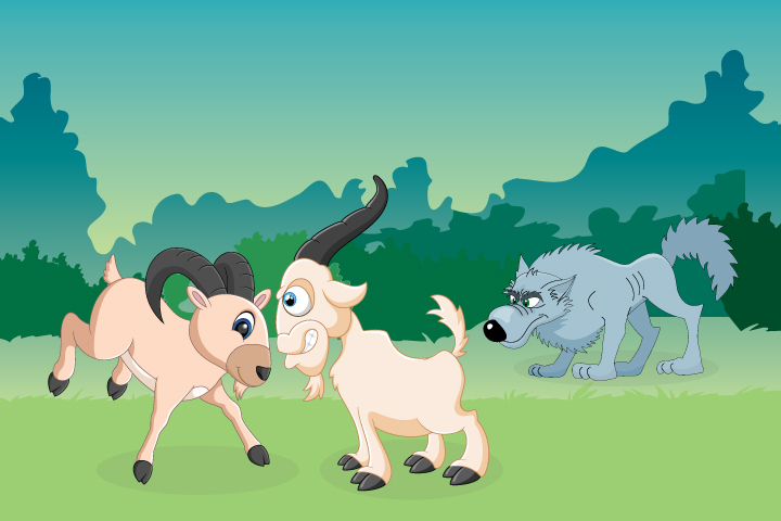 Goats And Jackal Panchatantra story for kids
