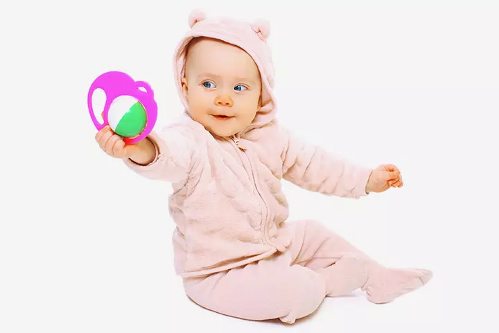 Grab The Rattle activities for 7 month old baby