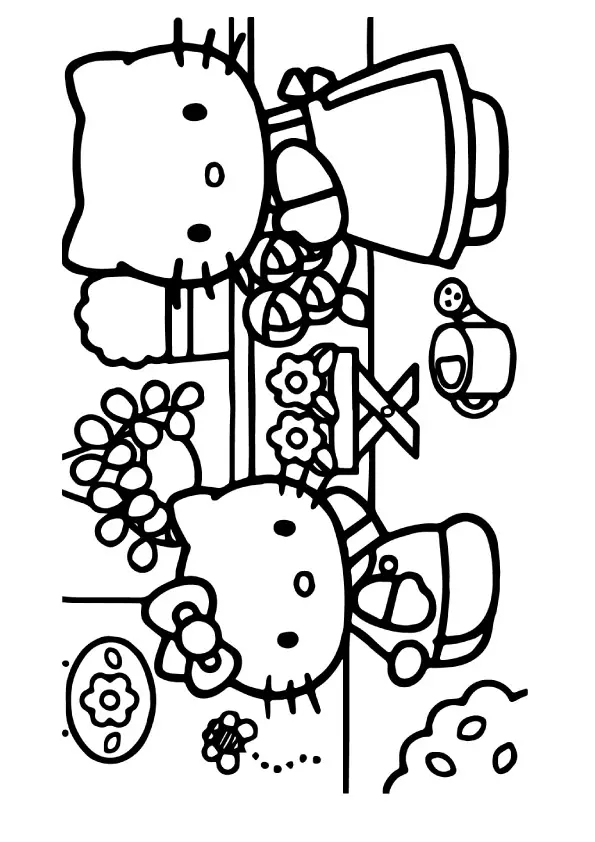 Hello-Kitty-Doing-Plants-Nursing