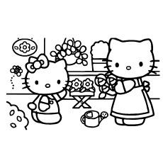 Hello-Kitty-Doing-Plants-Nursing