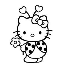 Hello-Kitty-in-ladybug-sute