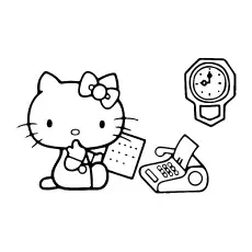 Hello Kitty Taking Paper to Color _image