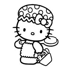 Baseball! Hello Kitty Team  Hello kitty colouring pages, Hello