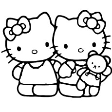 Hello-Kittys-with-baby-doll
