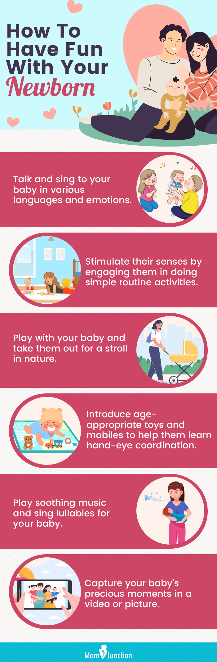 how to have fun with your newborn (infographic)
