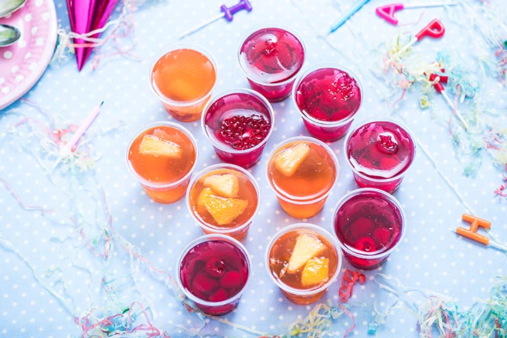 Jelly cups kids party foods ideas