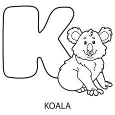 Alphabet K Coloring Pages