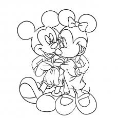 mickey and minnie mouse wedding coloring pages