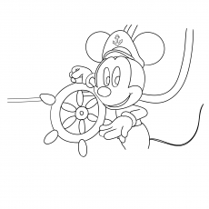 Mickey as Sailor Coloring Page