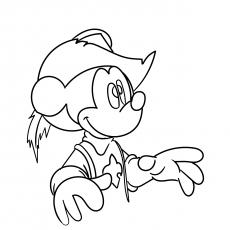 Mickey from Musketeers Coloring Page