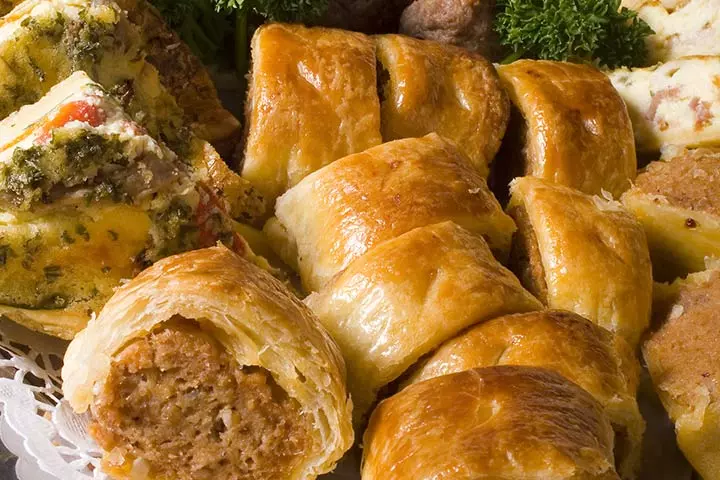 Mini sausage rolls kids party food ideas