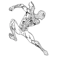 Black Spiderman coloring page