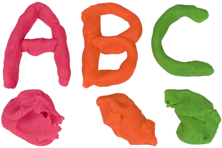 Play dough letters