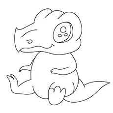 Red Baby Dinosaur coloring pages