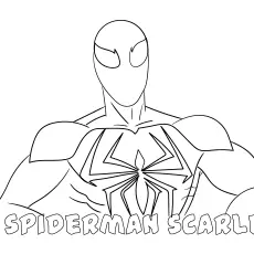 Spiderman Scarlet coloring page