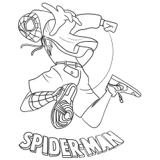 Spiderman into Spider Verse coloring page