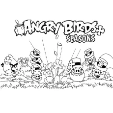 Angry Birds Seasons Coloring Pages_image
