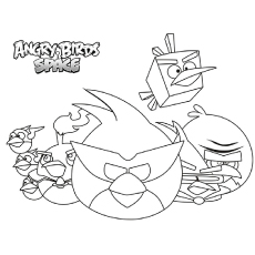 Angry Birds Space Coloring Sheet Printable