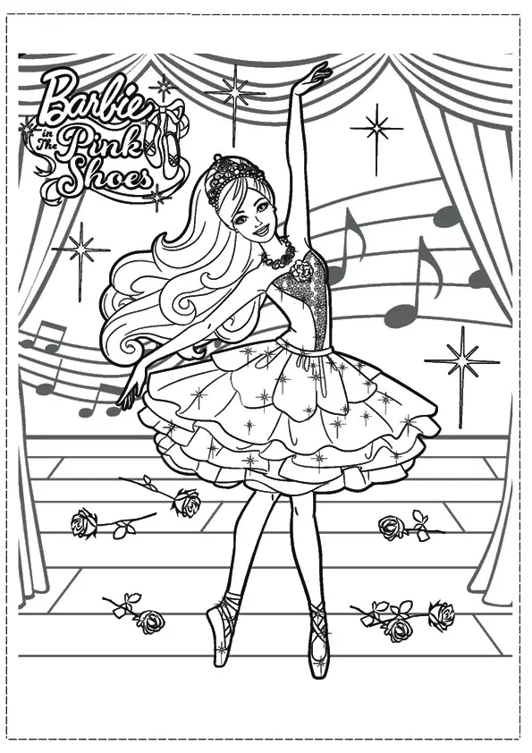 The-Barbie-And-Her-Pink-Shoes-color-page
