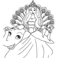 barbie dancing princesses coloring pages