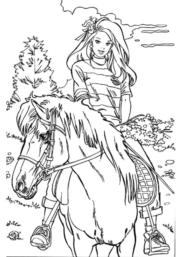The-Barbie-Loves-Horse-Riding-color-page