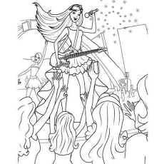 Barbie The Princess And The Popstar Coloring Page