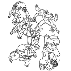 Ben 10 The Adventurer coloring page