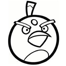 Angry Bird Bomb Coloring Page