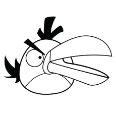 Boomerang Angry Bird With Big Beak Coloring Pages