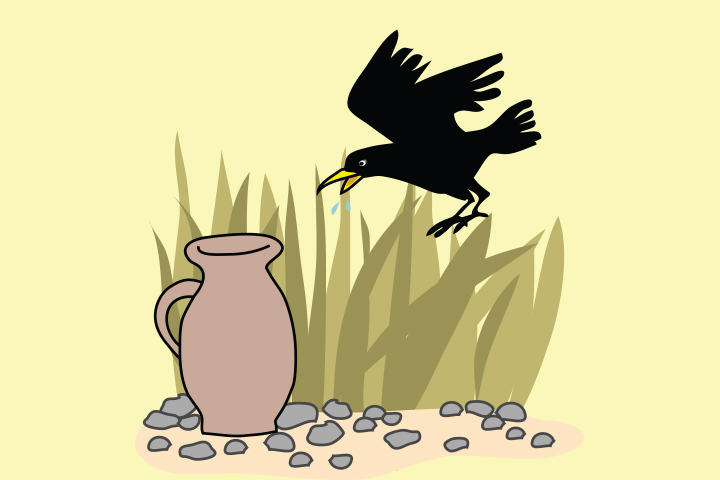 The Crow And The Pitcher Animal Story For Kids