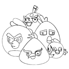 Cute 3 D Images Of Angry Bird Coloring Pages_image