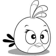 angry bird bomb coloring page