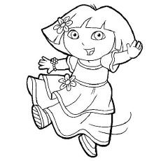 Dora As Ballet Dancer coloring page