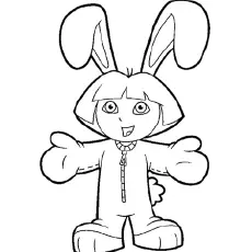 Dore Dressed As Bunny coloring page