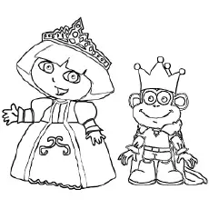 Dora The Queen coloring page