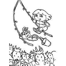 Dora Sets to Explore coloring page