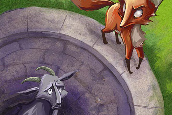 The Fox And The Goat: Animal short stories for kids