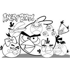 Angry Birds Friends Together Coloring Pages